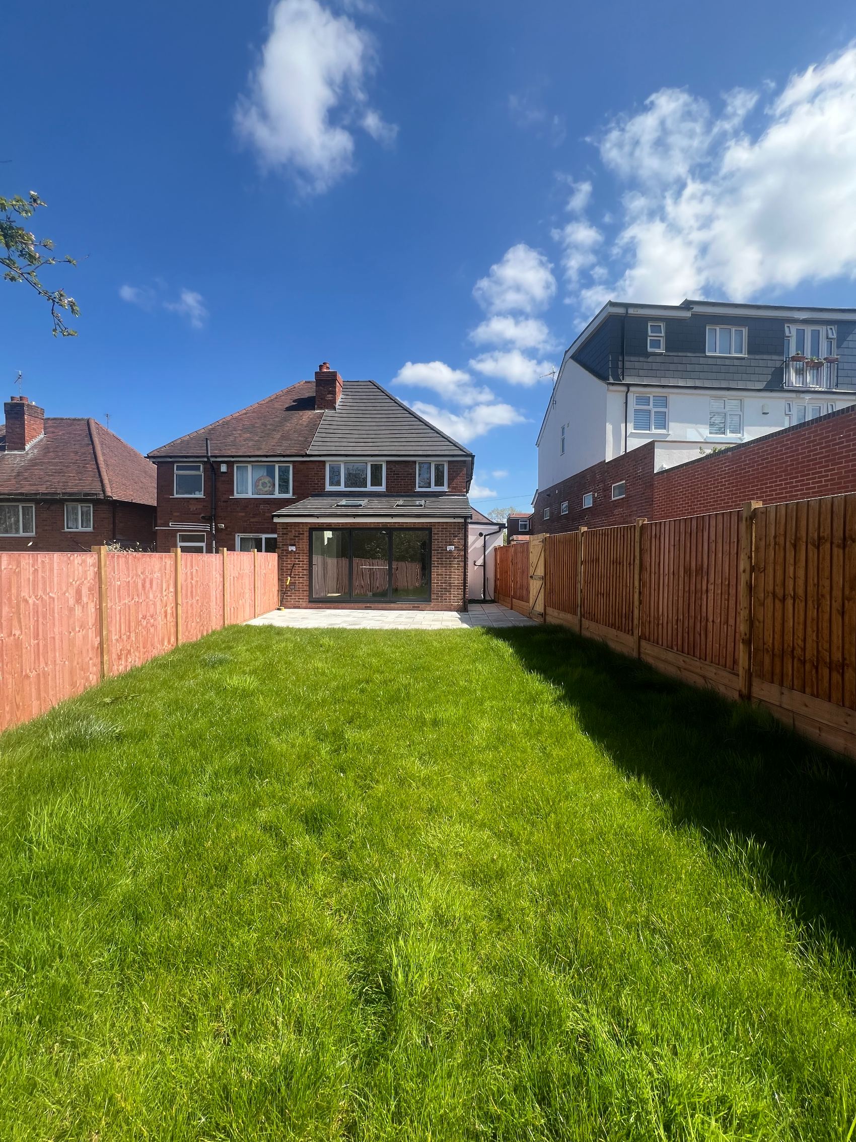 Completed residential development, rear elevation